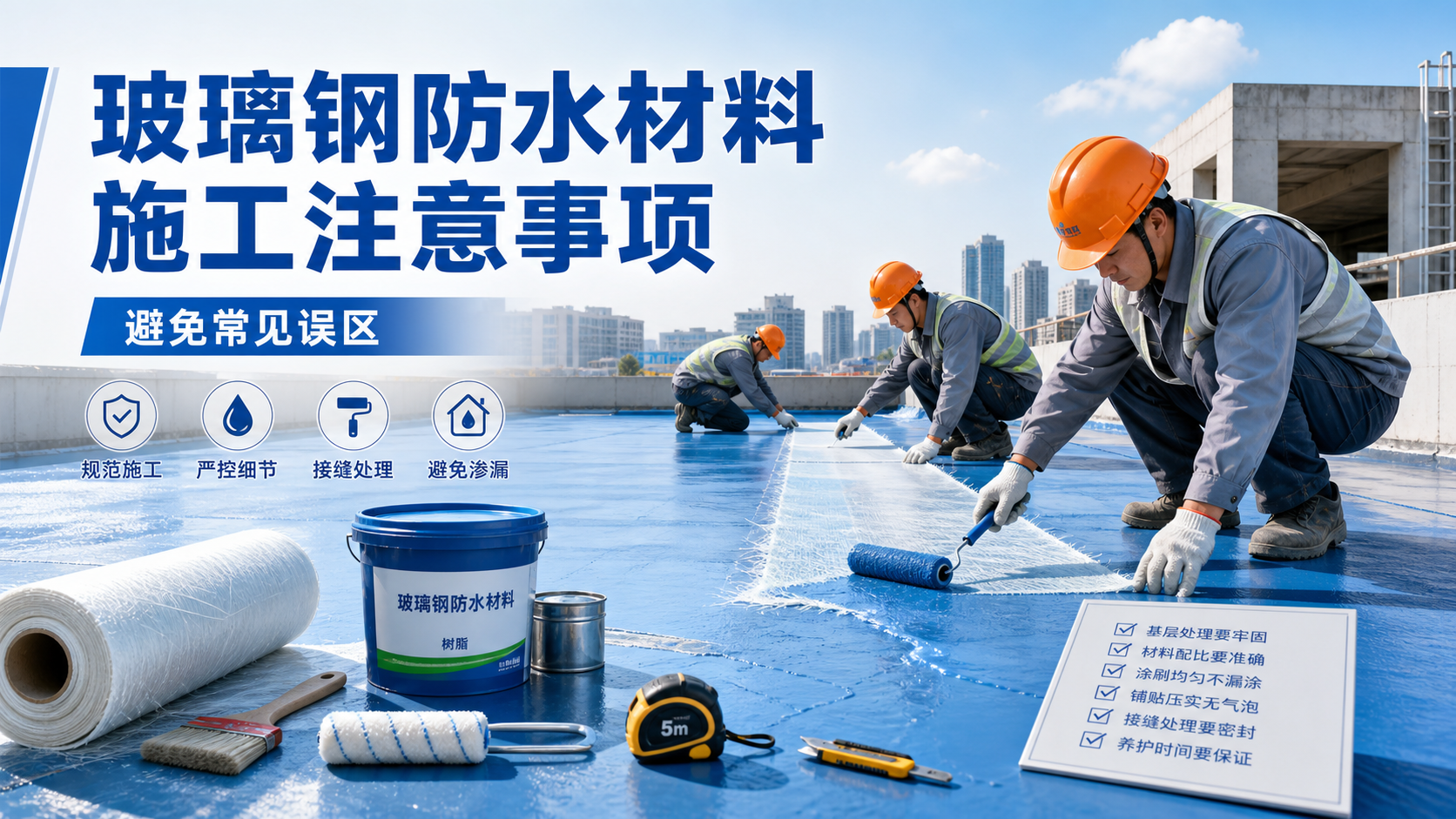 玻璃钢防水材料施工注意事项，避免常见误区 合肥 版